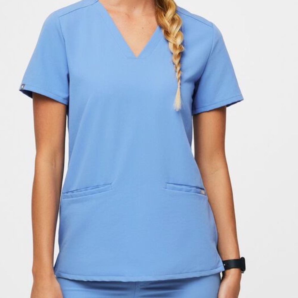 FIGS ceil blue scrub set size xs